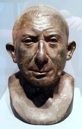 A bust of Lucius Caecilius Jucundus on display at the Sioux City art centre, Iowa.