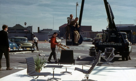 Complete control … Charles Eames directs a photoshoot for Aluminium Group furniture.