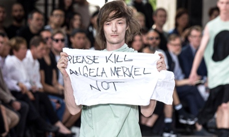 Rick Owenss' model goes rogue.