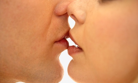 ‘His lips are pursed, not tender.’ (Posed by models.)