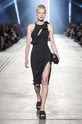 Kris Gottschalk on the Versace catwalk.