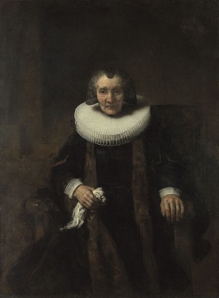 Portrait of Margaretha de Geer, Wife of Jacob Trip, about 1661, by Rembrandt.