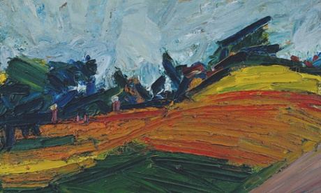 detail from Primrose Hill 1971 by Frank Auerbach, courtesy