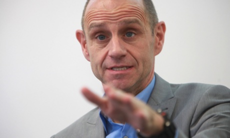 Relaxed look … Evan Davis.