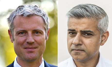 Contenders ... Zac Goldsmith and Sadiq Khan.