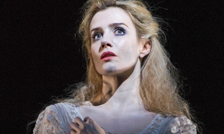 Lisa Dwan in Footfalls by Samuel Beckett at the Royal Court, London, 2014.