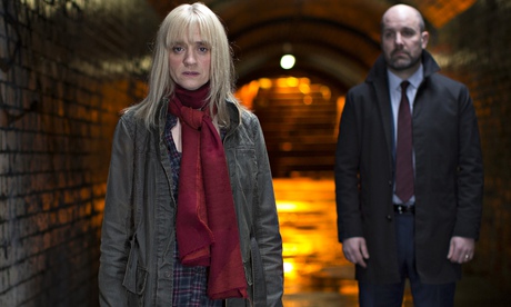 Anne-Marie Duff as Claire Church and Johnny Harris as DCI John Hind in From Darkness. Photograph: Sa