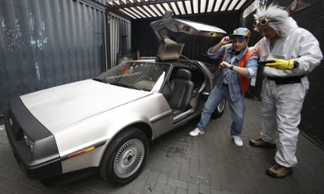 Ahead of the game … an event in Sao Paulo, Brazil on 17 October 2015. This is not Michael J Fox and Christopher Lloyd.