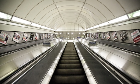 Mind your step … escalator. Photograph:   Gonzales Photo/Demotix/Corbis