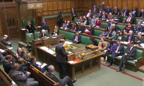 MPs debating cuts to tax credits.