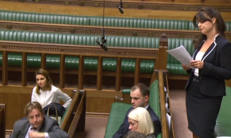 Heidi Allen giving her maiden speech to parliament