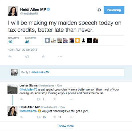 Heidi Allen Tweet