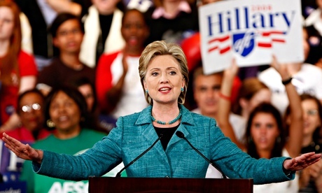 Hillary Clinton during her 2008 campaign for the Democrat nomination
