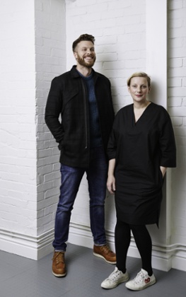 ‘The only thing I can’t make is a pair of underpants’: Lou Dalton, who puts her clever construction skills down to a three-year apprenticeship when she was 16. Rick wears <strong>field jacket</strong> £625, and <strong>jumper</strong> £340, both loudalton.com <strong>Jeans</strong> and <strong>boots</strong> Rick’s own.