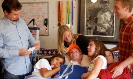 The Marshall family on 22 September 2008, the day of Bob's death