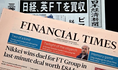 Union members at the Financial Times complained that new owner Nikkei has not been present in the pension talks.