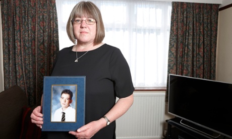 A mother's loss: Sally Evans with a picture of her son Thomas, who was killed in Kenya fighting for al-Shabaab.