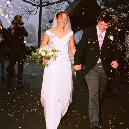 Miranda and Roland on their wedding day