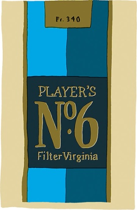 Illustration of a packet of Players No.6
