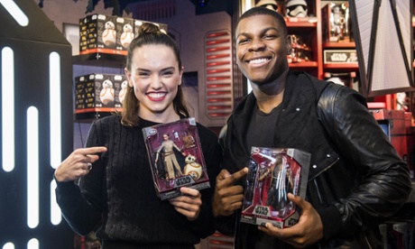 John Boyega with his Star Wars co-star Daisy Ridley.
