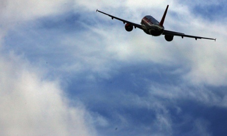 A plane leaves from Bristol airport.