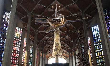 'Evocative symbol': The high altar cross in Coventry cathedral.