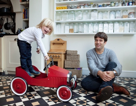 William Skidelsky and his son Hugo at their home in south London.