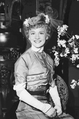 Danièle Delorme during the shooting of Jacqueline Audry's L'Ingenue Libertine, 1950