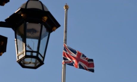 The flag at Buckingham Palace, London, flies at half mast as a mark of respect for King Abdullah of Saudi Arabia in January.