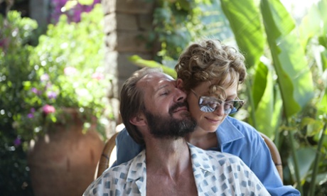 Ralph Fiennes as Harry, with Tilda Swinton, in new film A Bigger Splash.