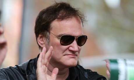 In the crosshairs ... Quentin Tarantino at this weekend’s protest.