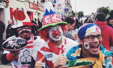 Even though they knew by this point that they would not go through, the Japanese fans still prepared as if they had won the whole tournament