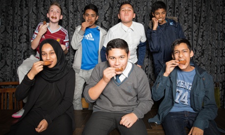 Our panel of experts … back, from left: Jack, 14, Rohan, 13,Nahid, 13, Tanvir, 14; front, from left, Salma, 13, Samid, 14, Mazad, 14.