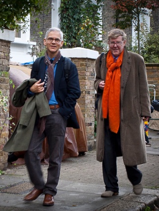 Alan Bennett with his partner of 23 years, Rupert Thomas