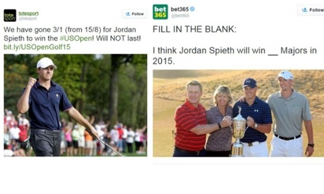 Totesport and Bet365 ads: banned over images of Jordan Spieth