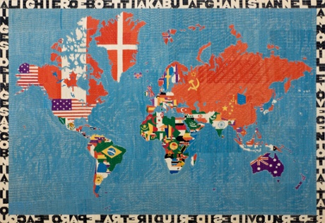 Arte povera practitioner Alighiero Boetti’s Mappa.