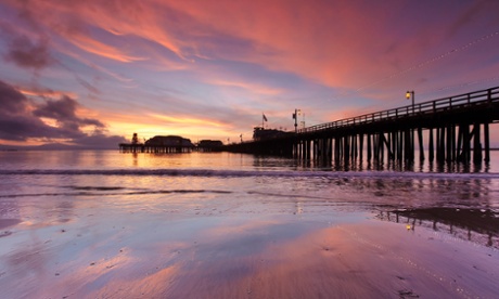 Stearns Wharf at sunset
