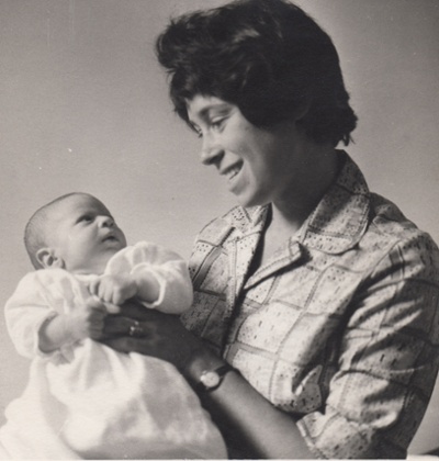 Hannah Gavron with baby Jeremy.