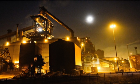 The blast furnace at the steel plant in Redcar.