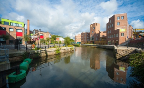 The Malings, to the right, is opposite the Toffee Factory, another Igloo project. Both are just next to the Ouseburn barrage which regulates the tidal flow.
