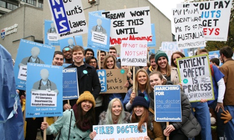 Junior doctors protest against the new contract, Newcastle upon Tyne, 24 October.