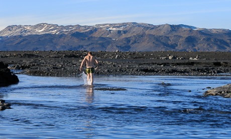 The newly formed Holuhraun natural baths, Iceland. All photographs: Roman Gerasymenko