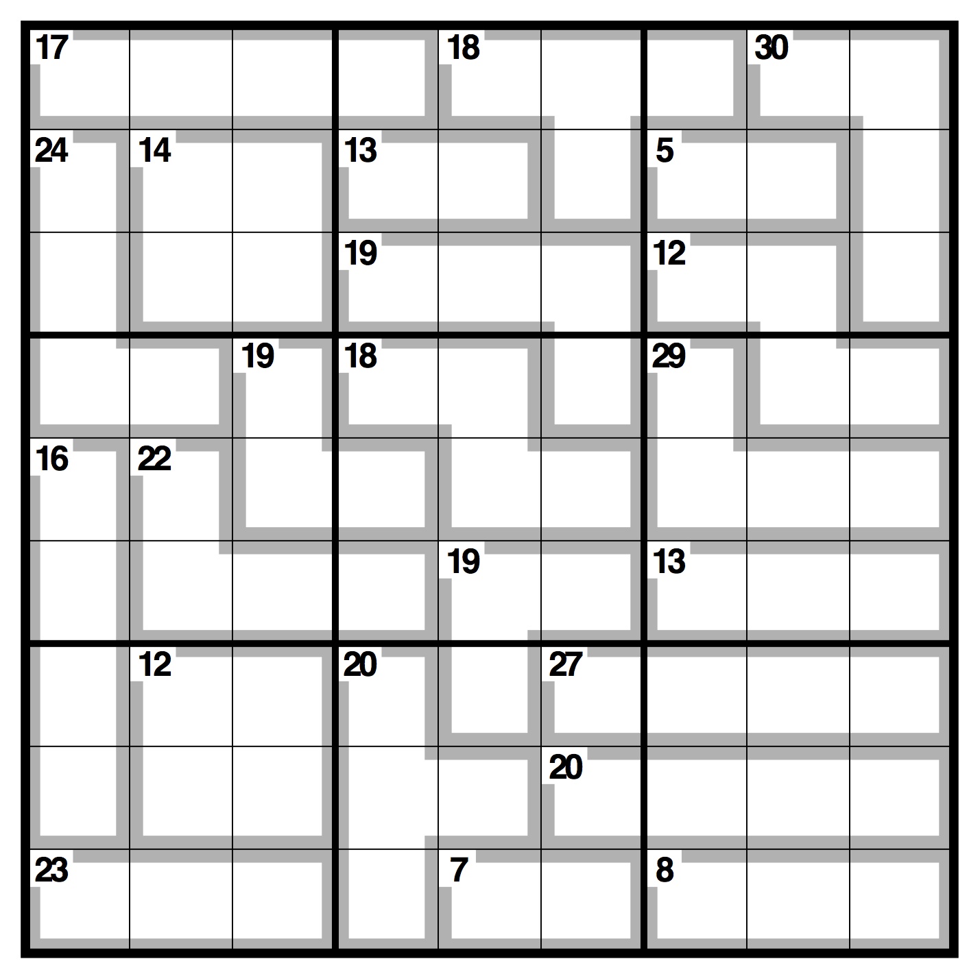 Sudoku Médio Para Imprimir.