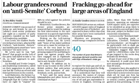 The Daily Telegraph story claiming Jeremy Corbyn had been criticised for being antisemitic