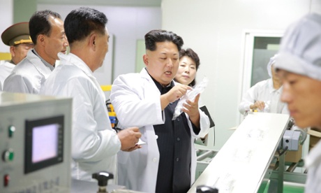 Kim Jong-un inspects the Jongsong pharmaceutical factory