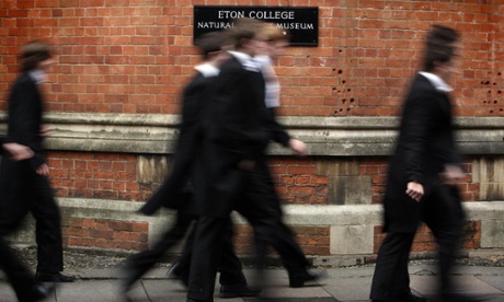 Eton schoolboys who, according to King, suffer life-long prejudice that holds their careers back.