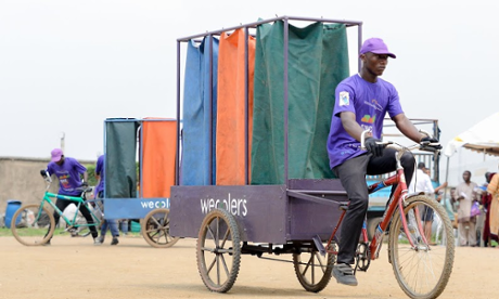 The Wecyclers team get around the city on a fleet of cargo-bikes.