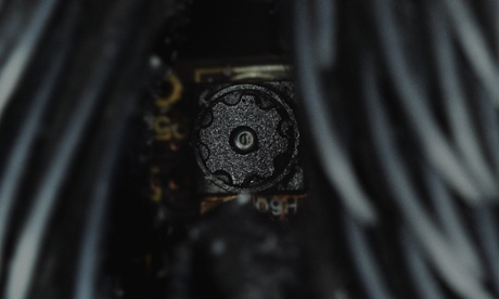 The hidden camera in the garmet.