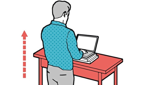 Standing desks improve health and productivity, research shows. 