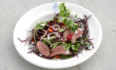 'Cheerful and engaging': Moroccan lamb salad.